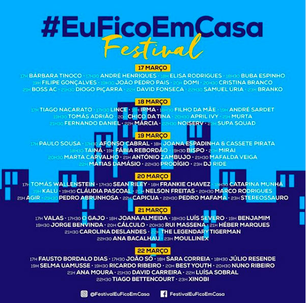 #EuFicoEmCasa Horarios