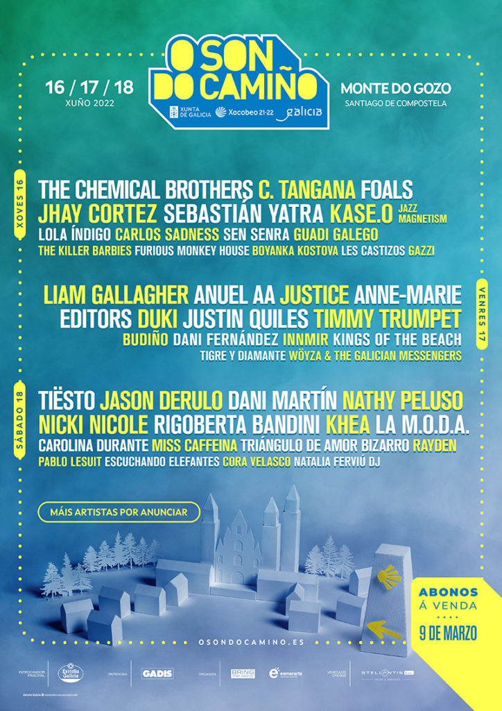 O Son do Camiño 2022 presenta cartel con Foals, Liam Gallagher, C Tangana, The Chemical Brothers...