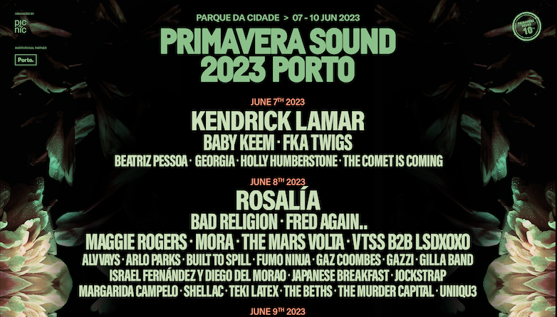 El Primavera Sound Porto desvela cartel para su décimo aniversario en 2023: Rosalía, Halsey, Kendrick Lamar, Blur...